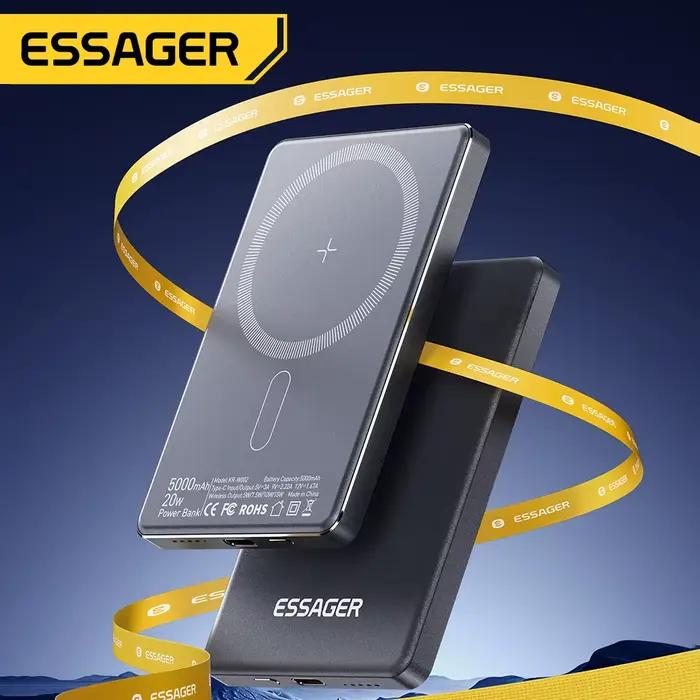 Essager-Batterie externe magnétique sans fil mince