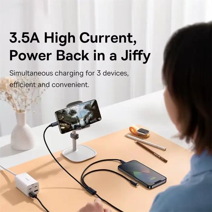Baseus 3 en 1 câble USB Type C