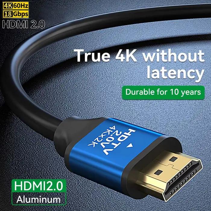 Câble HDMI 2.0 4K pour moniteur PS5/4 XBOX HDTV GTX3080 Stick