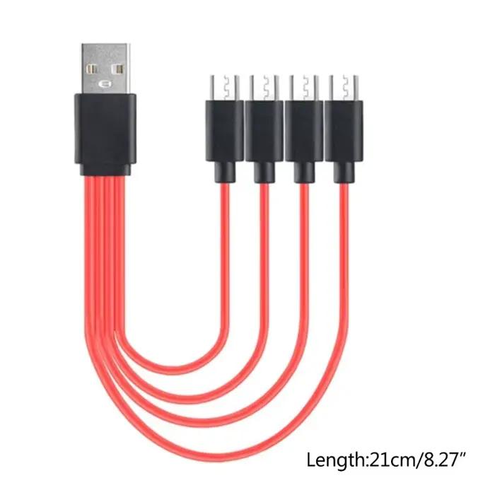 Câble de charge multiple 4 en 1, adaptateur micro USB