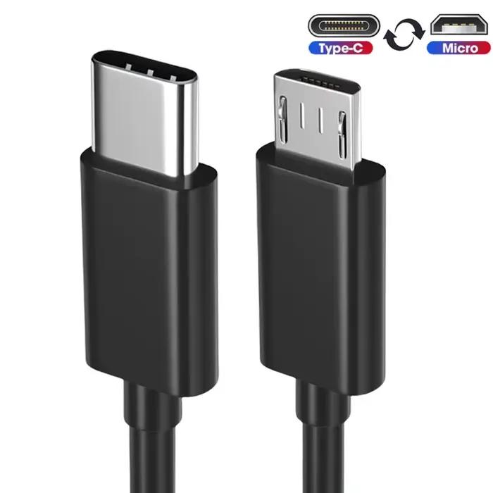 Câble adaptateur USB Type C vers Micro USB charge rapide OTG pour Samsung MacBook PS4 mâle à mâle données transfert efficace