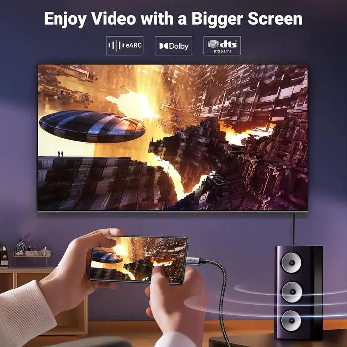 Câble tressé USB-C vers DisplayPort 1.8m supportant 8K 60Hz pour ordinateur moniteur projecteur télévision occasiões professionnelles et passionnés
