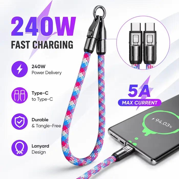Câble USB-C vers USB-C 240W avec dragonne