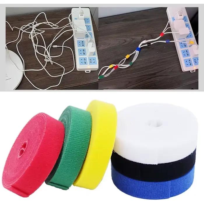 Attaches de câble réutilisables en nylon multicolores pour l'organisation de câbles et fils chez particuliers et professionnels