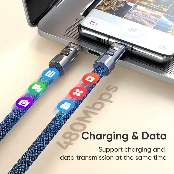 Câble de chargement rapide Mobile 5A USB-C vers USB-C 240W