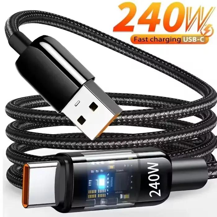 Câble de chargement USB vers Type C rapide avec LED pour Samsung Xiaomi Huawei chargeur de téléphone occasions spéciales