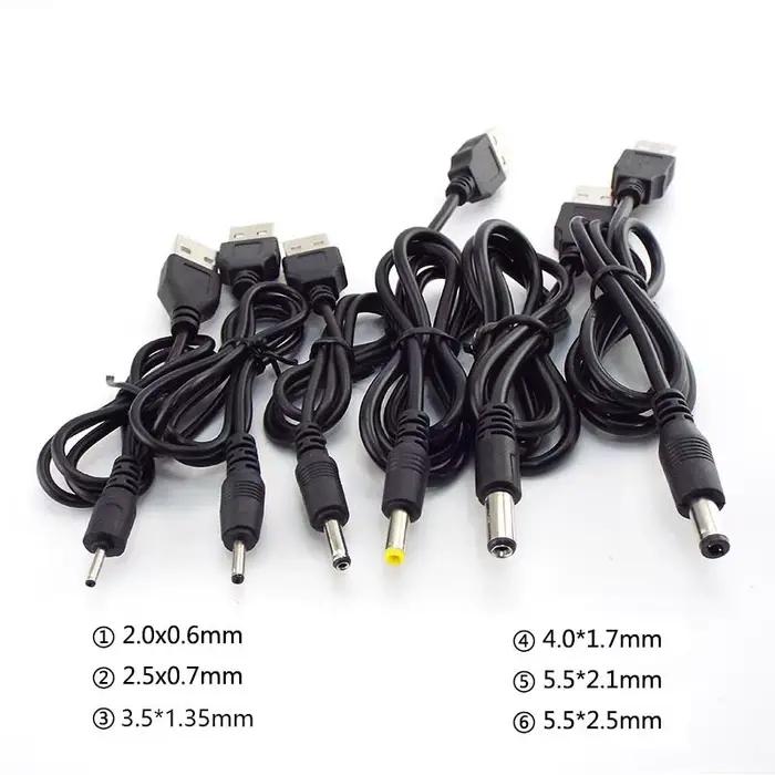 Cordon d'alimentation USB A mâle vers DC