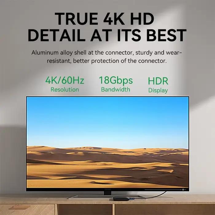 Câble HDMI 2.0 4K 4K @ 60Hz 18Gbps pour moniteurs PS5/4 Xbox Fire HDTV Stick lecteur Blue Ray HDR Ethernet haute vitesse 10m 15m