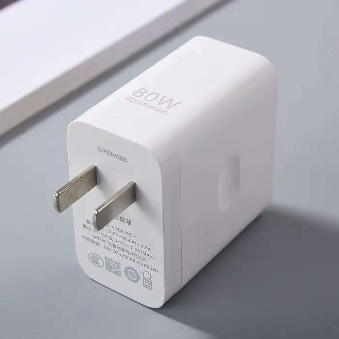 Original OPPO trouver N5 X8 X7 Pro 80W SuperVOOC ue US chargeur adaptateur d'alimentation de charge rapide câble USB C