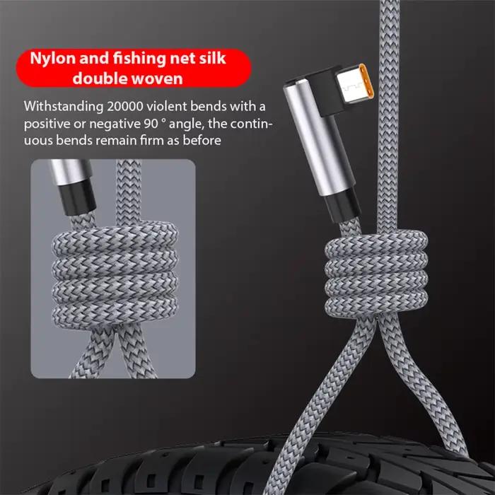 Câble de Charge rapide USB C coudé Type C 6A