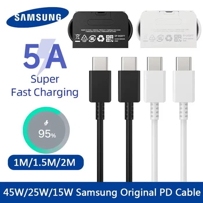 Câble USB Type C Samsung pour Galaxy S23 S22 S21 S20 Note 20 Tab S8 Charge Rapide Transfert Données Durabilité Occasions Spéciales