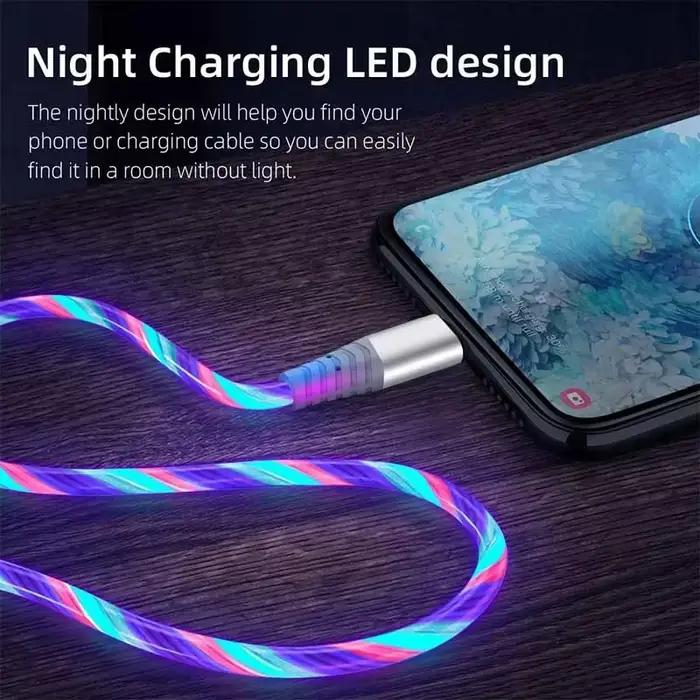 Cordon de données de charge rapide flux lumineux USB Type C câble 5A