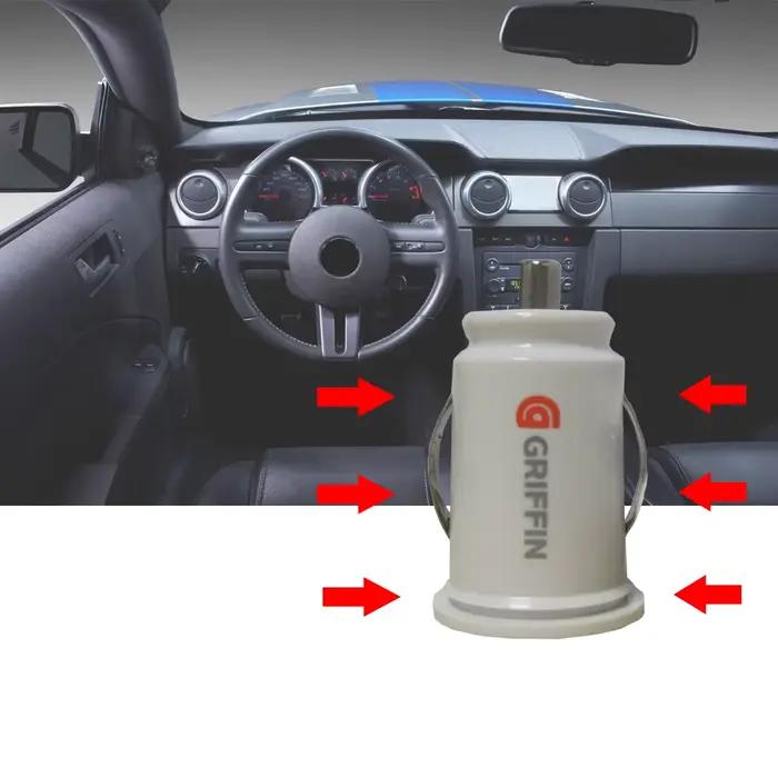 Chargeur de voiture Mini double USB 12V pour deux appareils simultanés occasions de voyage et de travail