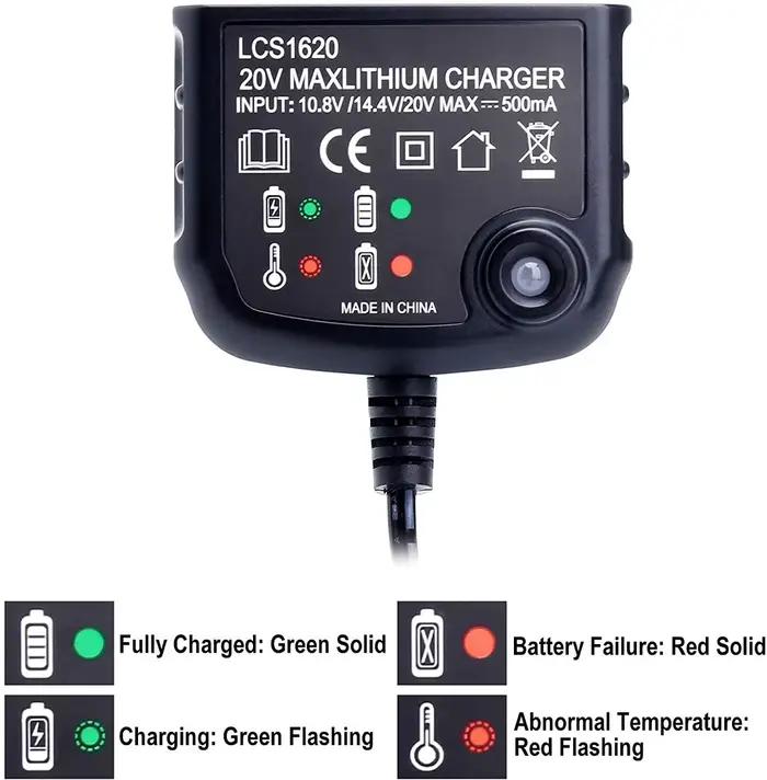 Chargeur de batterie Li-ion pour Black & Decker