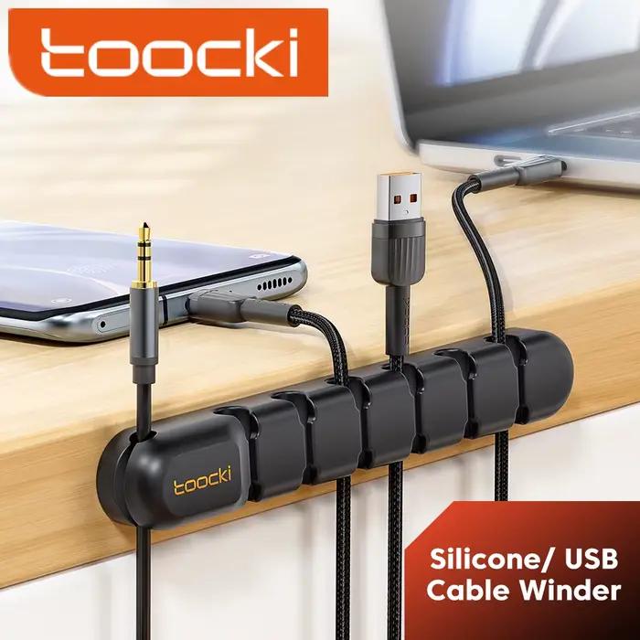 Toocki-Organisateur de câble USB en silicone
