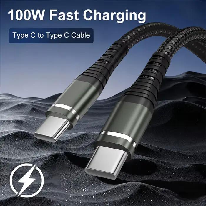 Câble USB-C vers USB-C 100W à charge rapide pour Macbook