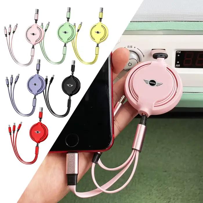 Câble de charge rapide rétractable 3 en 1