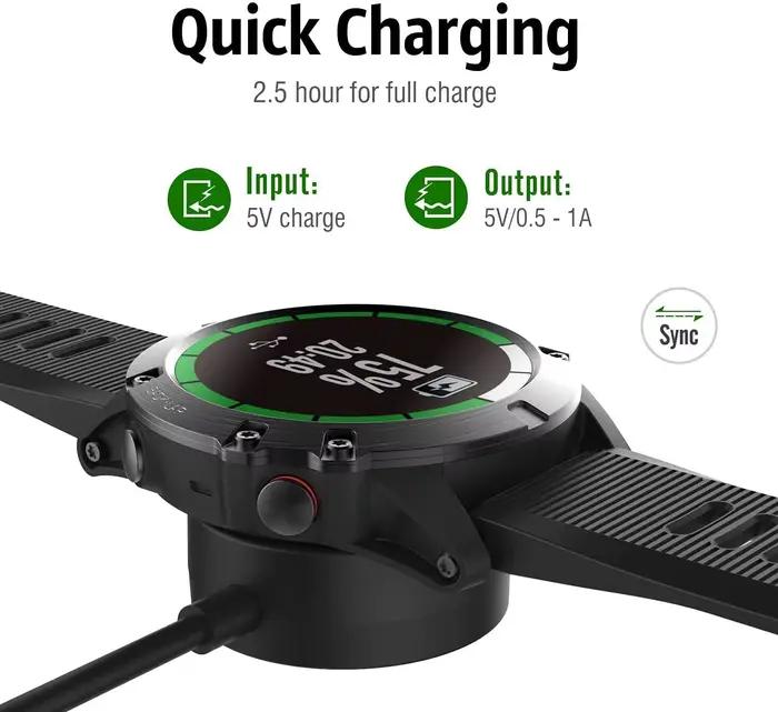 Chargeur Compatible avec support de charge Garmin Fenix 5/5s/5X