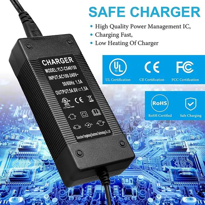 Chargeur XLR 54, 6 V 2 A pour Hoverboard Électrique