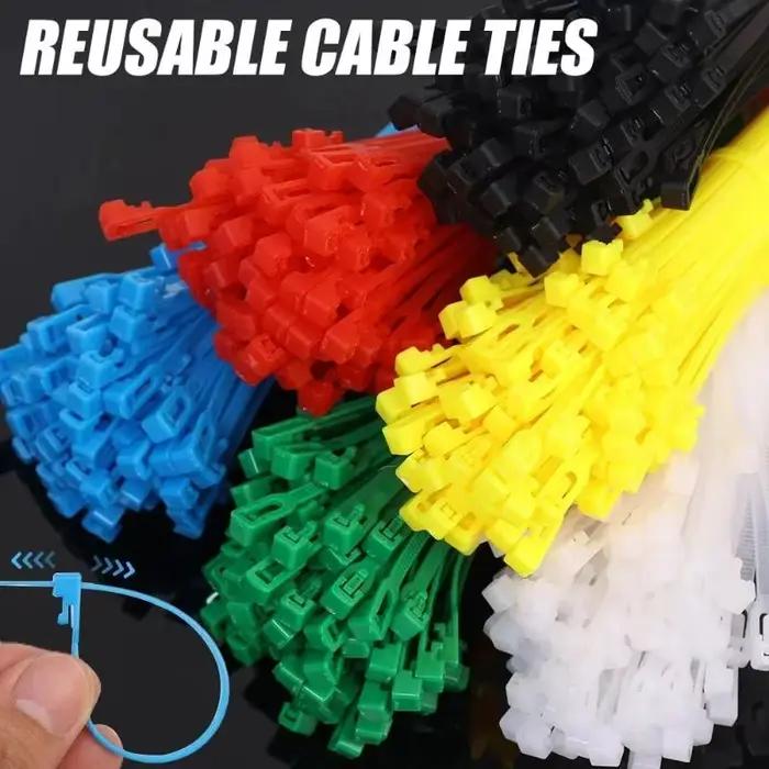 100 attaches-câbles réutilisables en nylon