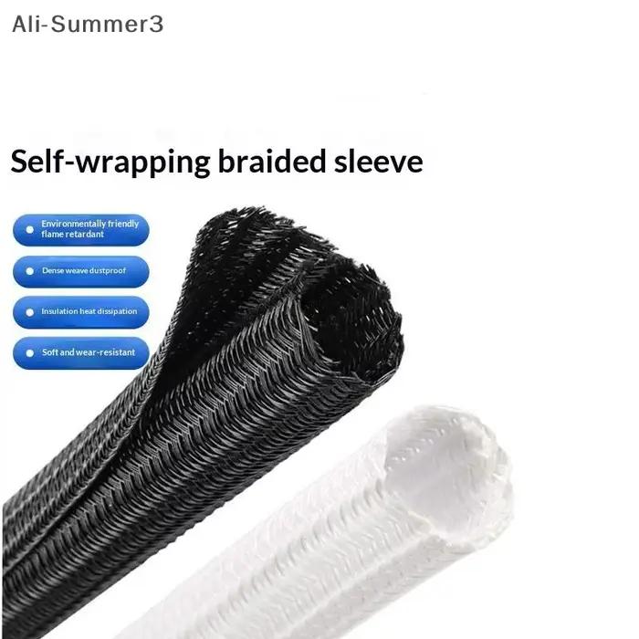 Gaine isolée auto-fermée en PVC pour câbles de 8 à 32mm, flexible et résistante, idéale pour l'organisation des câbles à la maison et au bureau, résistante à la chaleur, facile à installer et à entretenir