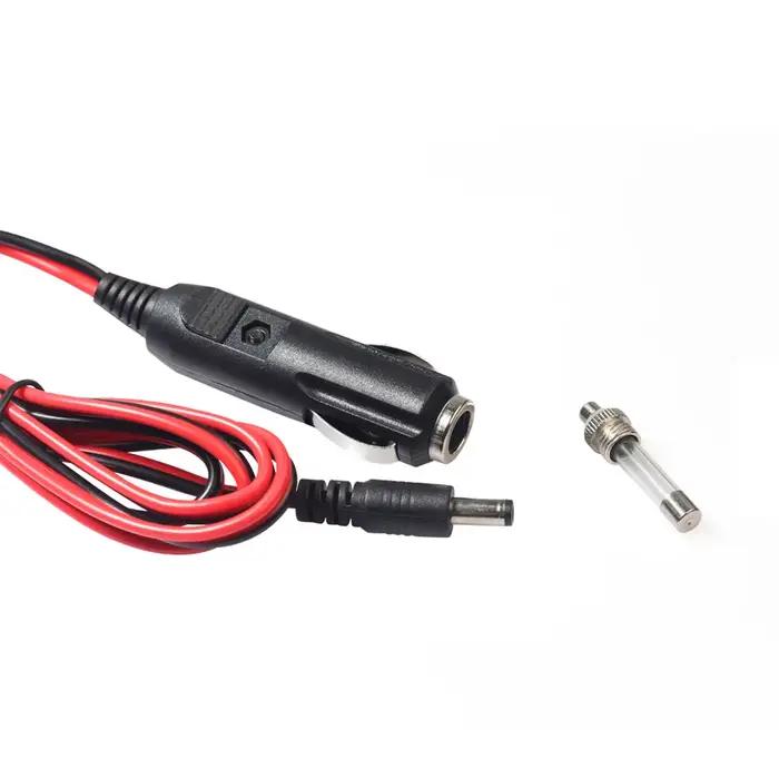 Câble de charge pour allume-cigare avec fusible 12V 5A universel pour voiture recharge rapide et sécurisée prise 5.5x2.5mm