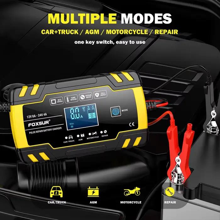 Chargeur de batterie 12V 24V pour moto