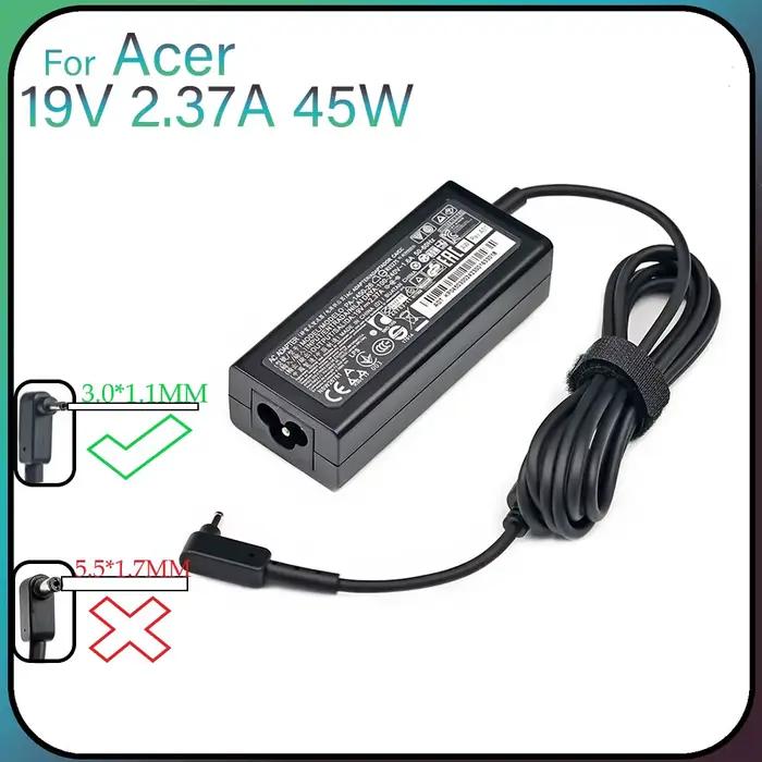19V 2.ino A 45W chargeur pour ordinateur portable adaptateur secteur pour Acer Spin 1 SP111-32N 3 SP314-51 Swift 1 SF113-31 SF114-32 SF514-52T