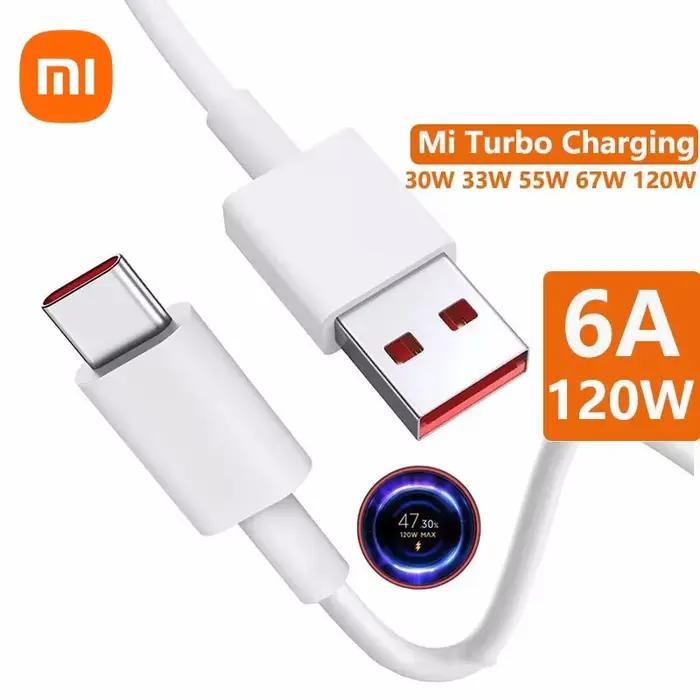 Câble de charge ultra rapide USB type C d'origine Xiaomi 6A 120W
