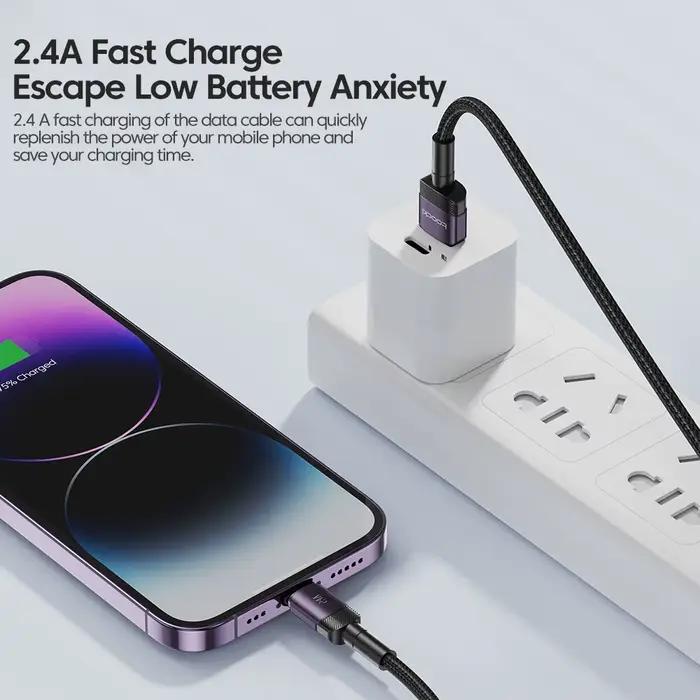 Toocki câble USB pour iPhone 14 13 12 Pro Max X XS XR 8 7 Plus iPad chargeur de charge rapide