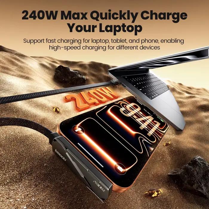 Câble Toocki 240W Type C vers