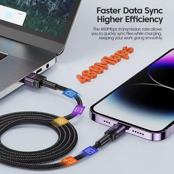 Toocki-Câble d'éclairage USB 2.4A pour iPhone