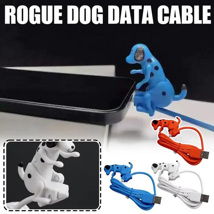 Câble de données en forme de chien mignon Type-C pour charge rapide et personnalisation amusante pour cadeaux et usage quotidien