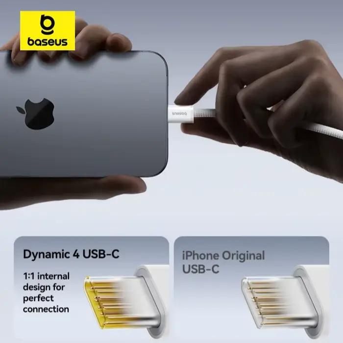 Câble USB C Baseus 100W pour iPhone 16 15 Plus Pro Max