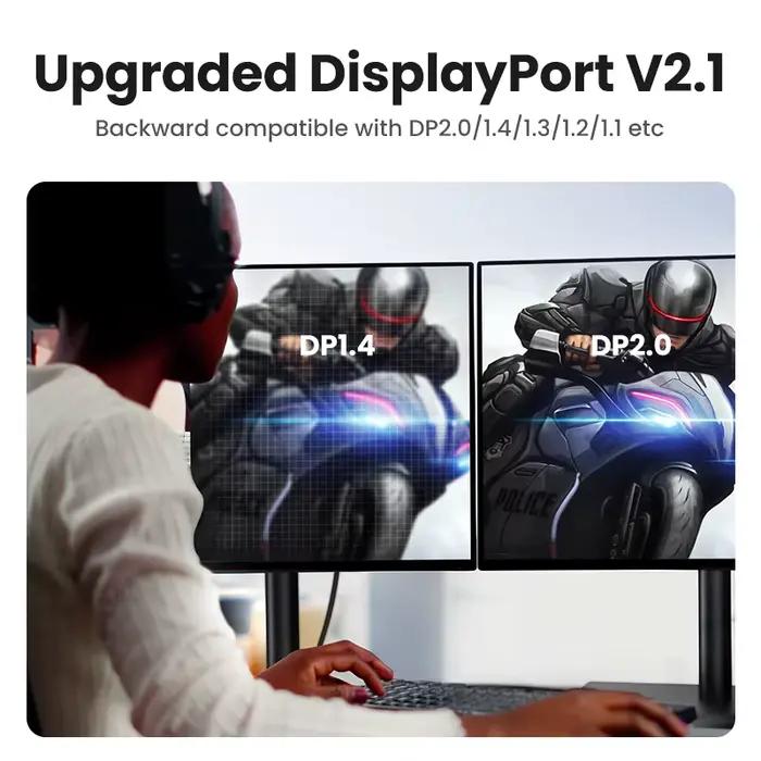 Câble DisplayPort 16K UGREEN pour Moniteurs et Téléviseurs Haute Qualité Gaming et Vidéo Professionnelle Occasions Spéciales
