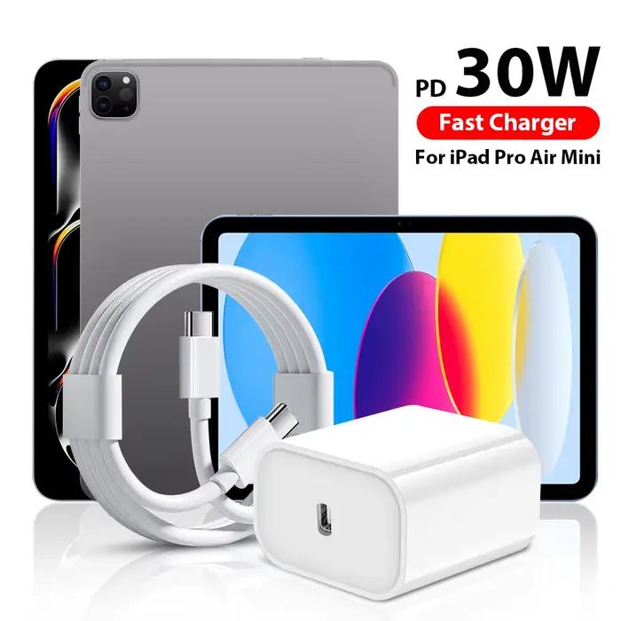 Chargeur USB C PD 30W pour iPad A16 10 9 10ème 9ème génération Air 13 11ème Pro 11 12.9 M5 M4 M3 M2 Mini 7 iPhone Tablette Câble Type C