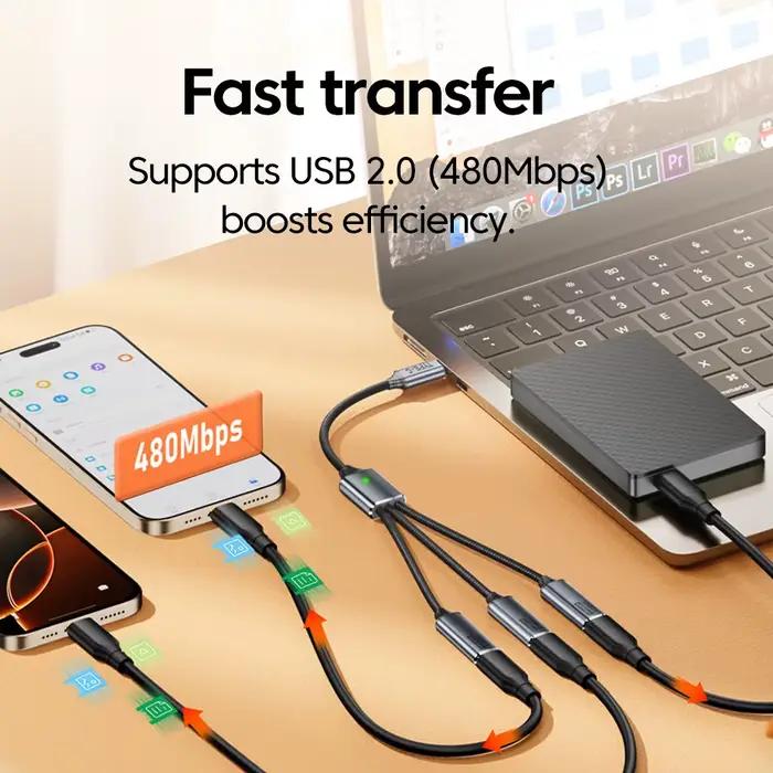 Répartiteur de câble USB à 3 ports