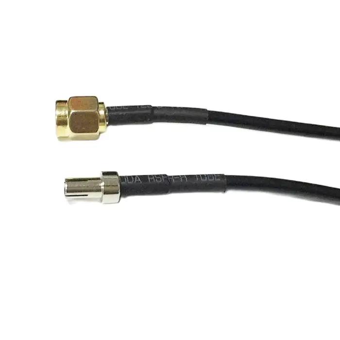 Câble Modem 3G TS9 mâle droit vers prise RP SMA adaptateur queue de cochon RG174 noir 10/15/20/30/50/100cm