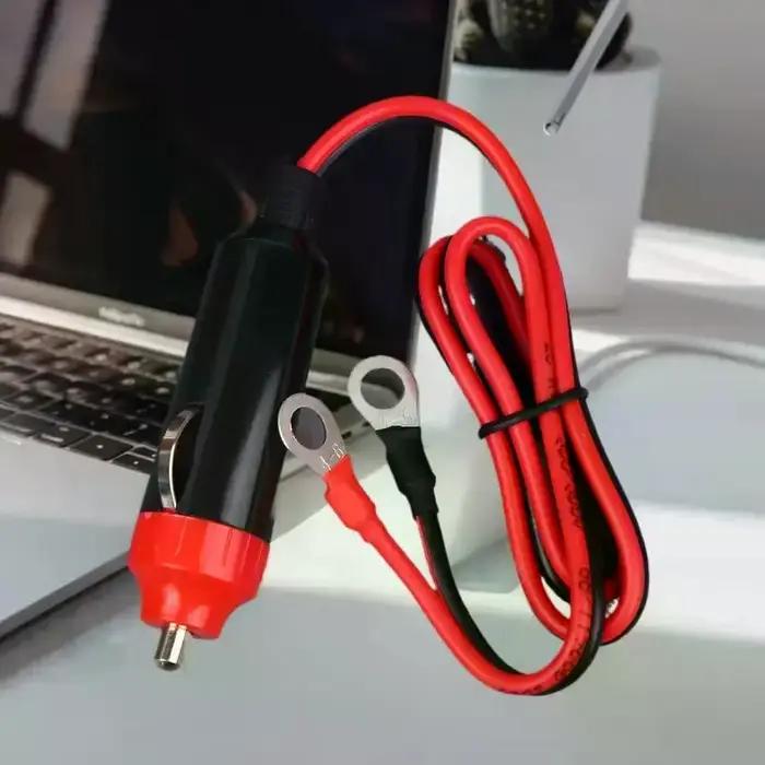 Câble d'alimentation pour voiture 50 cm avec prise allume-cigare et connecteur à œillet pour batterie