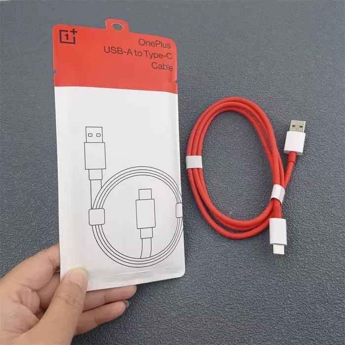 Câble d'origine Oneplus USB-A vers type-c 100W 80W Super Vooc chaîne Charge 12A cordon