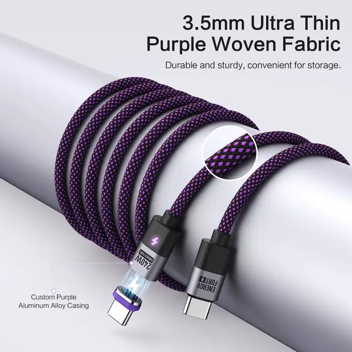 Câble de charge magnétique de Type C 240W PD3.1
