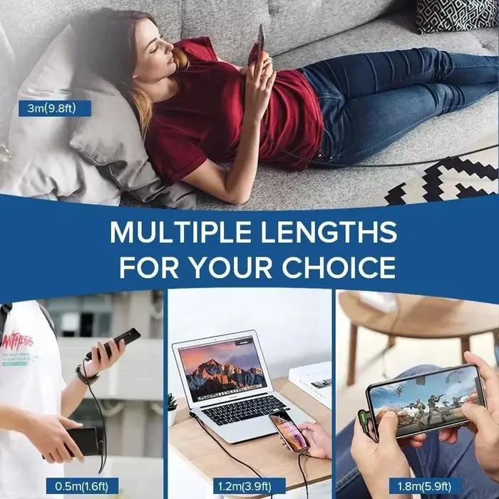 Câble de données pour téléphone portable à Double coude