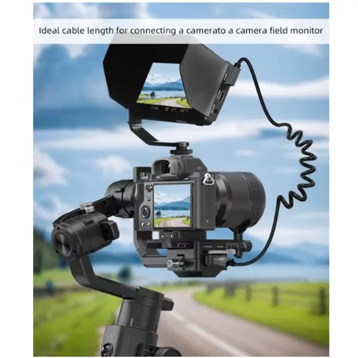 Câble enroulé Micro HDMI vers HDMI court 8K