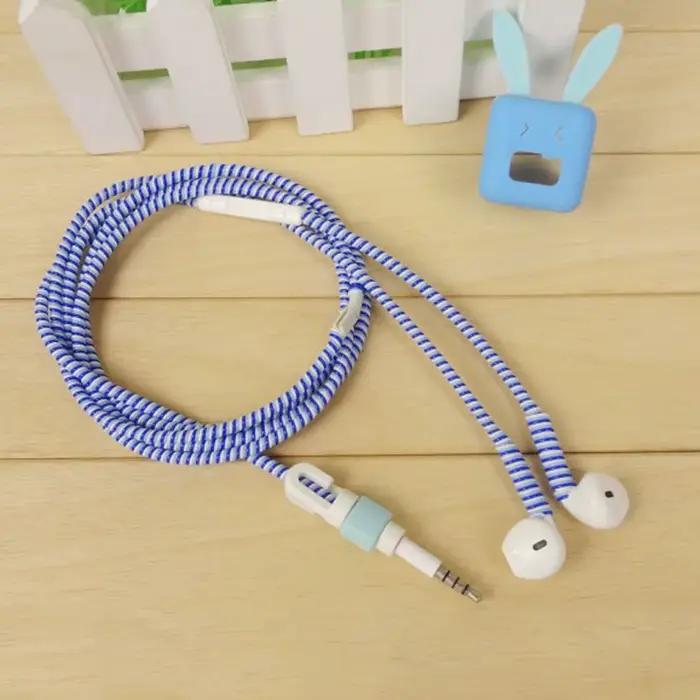 Enrouleur de câble USB 1,4 m tendance en forme de ligne téléphonique, protection de câble de données