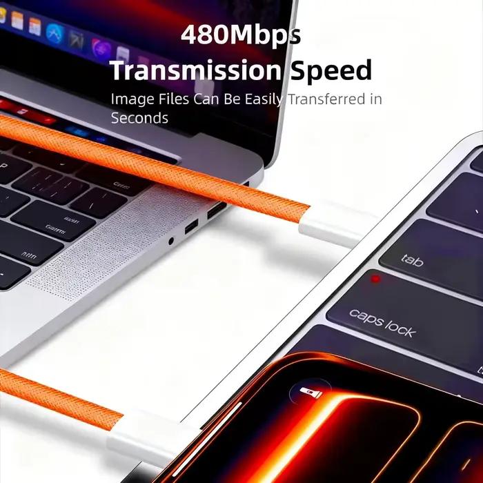 Lot de 3 câbles USB-C vers USB-C 240W pour charge rapide
