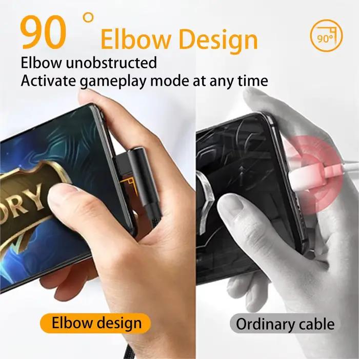 Coude USB C 6A charge rapide étendre 3m câble de données de Type C de 5 mètres pour Huawei