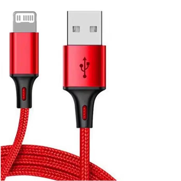 Câble USB pour iPhone 14 13 12 11 Pro Max 5 6 7 8 Plus X XS XR SE 1m 2m 3m 25cm 50cm de Long cordon de chargeur de données iOS court Charge rapide