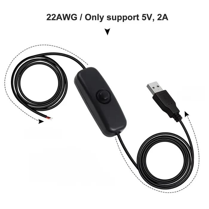 Câble d'extension USB 5V avec interrupteur