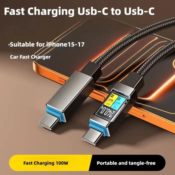 Câble de données de charge rapide Mobile 100W type-c