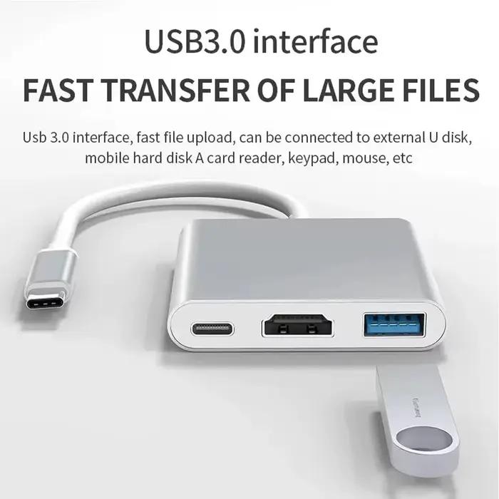 Adaptateur USB-C vers HDMI 3 en 1